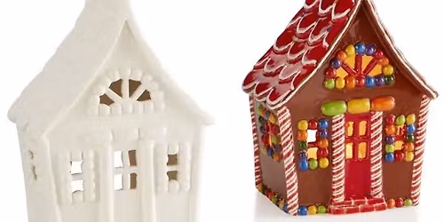 Gingerbread House Ceramic Paint & Sip
