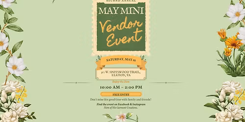 2nd Annual May Mini Vendor Event