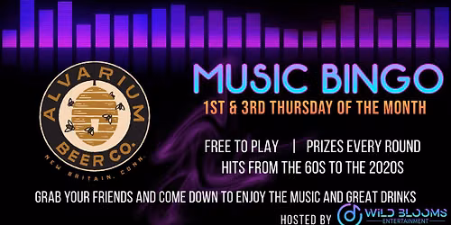 \ud83c\udf7bMusic Bingo at Alvarium Beer Co.\ud83c\udf7b