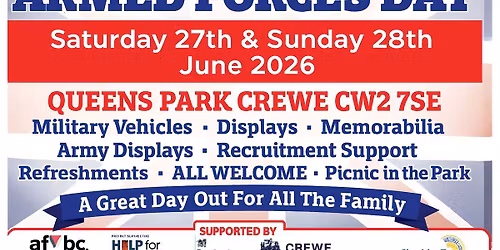 CHESHIRE EAST ARMED FORCES WEEKEND QUEENS PARK CREWE