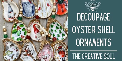 Decoupage Oyster Shell Ornaments