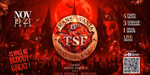 15th Transilvania Salsa Fest, 19-23 Nov 2026, Cluj-Napoca, Romania\u2606\u2606\u2606