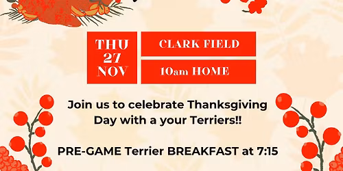 Thanksgiving player breakfast & GAME!!
