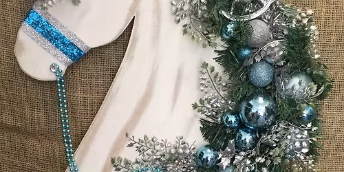 White Horse Winter Wreath Craft Class Workshop