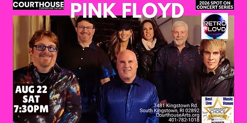 PINK FLOYD \u2013 Retro Floyd 8\/22\/2026 SAT 7:30PM