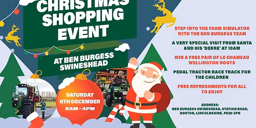 Christmas Shopping Event at Ben Burgess Swineshead 