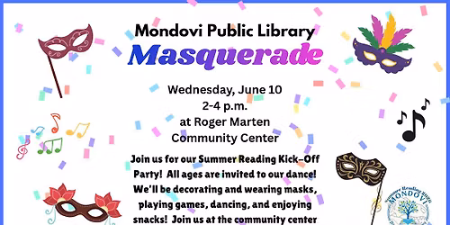 Summer Reading All Ages Program:  Masquerade