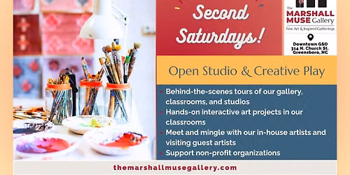 Second Saturdays | Open Studio & Creative Play @ The Marshall Muse Gallery
