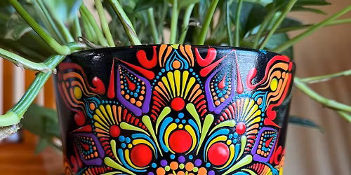 Mandala Flower pot Painting Class for Beginners