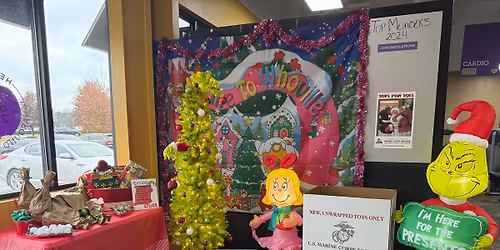 Toys for Tots Drop-of Event featuring The Grinch