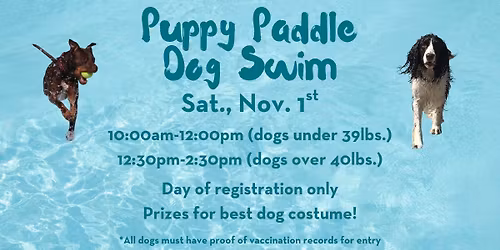 Puppy Paddle Dog Swim