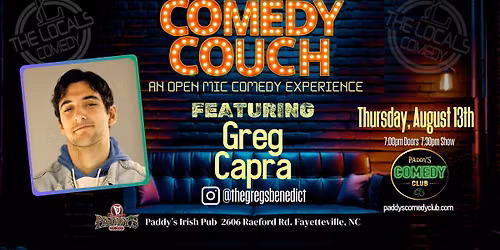 The Comedy Couch with the Locals Comedy and Greg Capra!