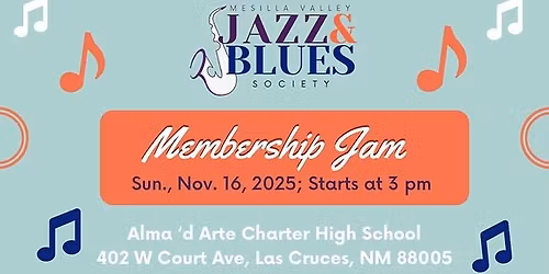MVJBS Monthly Gathering and Annual Membership Jazz Jam