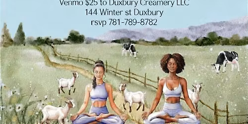 Baby goat yoga @ Duxbury Creamery LLC