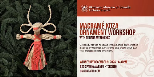 Macram\u00e9 Koza Ornament Workshop