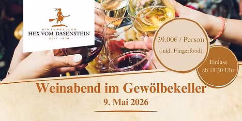 Weinabend im Gew\u00f6lbekeller