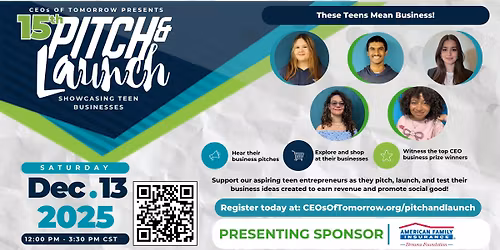 15th Teen Pitch & Launch Event