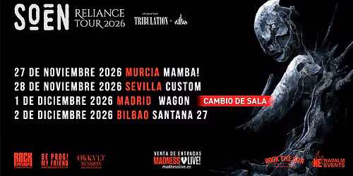 Soen + Tribulation + Vulkan (Sevilla)