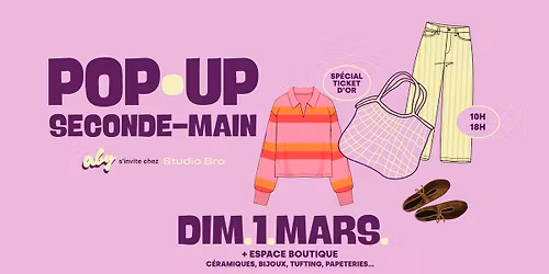 Les dimanches vivants - Pop-up Aby seconde main chez Studio Bro