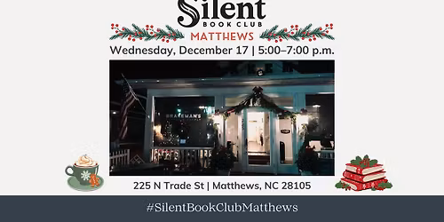 Silent Book Club Matthews: J\u00f3lab\u00f3kafl\u00f3\u00f0