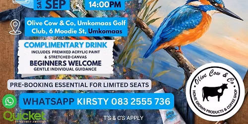 Passion Paint and Sip - Kingfisher 