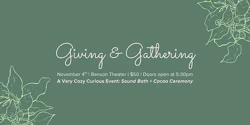 Giving & Gathering: A "Pour Into Yourself" Community Event