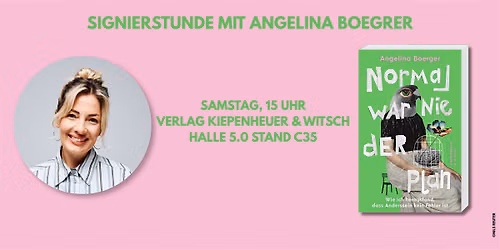 FBM26 - Signierstunde mit Angelina Boerger\/ Halle 5.0 Stand C35