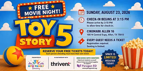 FREE Toy Story 5 Tickets + Popcorn & Drink | Aug. 23