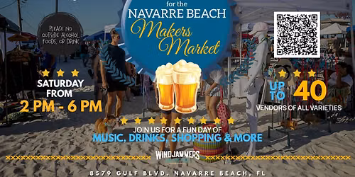 \ud83c\udf34 Navarre Beach Makers Market is BACK for 2026! \ud83c\udf34