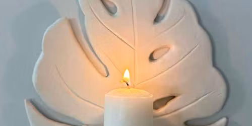 Class full! Leaf and Candle Wall Sconce handmade by you!