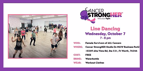 Cancer StrongHER Line Dancing \u2014 October 7, 2026
