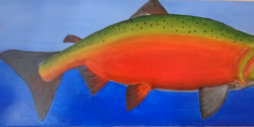 Salmon Painting - Family Art Classes with John Leflock