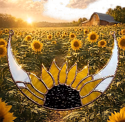 Stained Glass Sunflower Moon at Path 2 Self Wellness