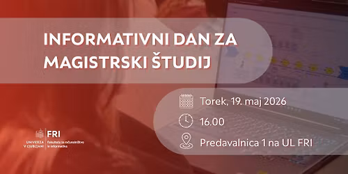 Informativni dan za magistrski \u0161tudij