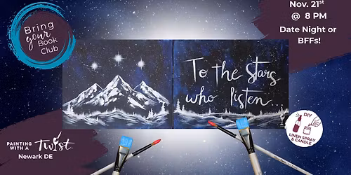 \ud83c\udfa8 Friday Paint & Sip \u2013 in Newark, DE - Book Club\/Date Night: City of Wishes & Starlight