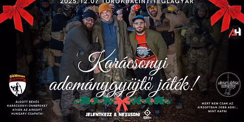 Kar\u00e1csonyi Adom\u00e1nygy\u0171jt\u0151 j\u00e1t\u00e9k! - T\u00e9glagy\u00e1r az utols\u00f3 menet!