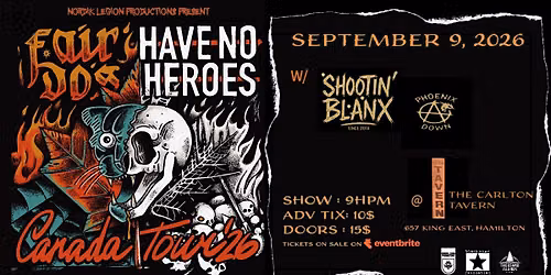 Fair Do's & Have No Hero Canada Tour