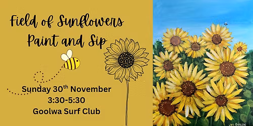 Field of Sunflowers Paint and Sip at Goolwa