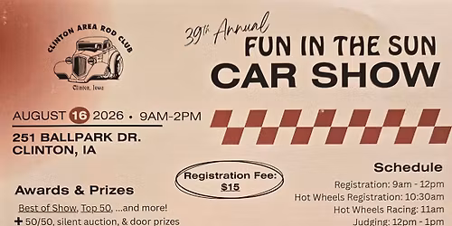 Fun in the Sun Car Show Clinton, IA