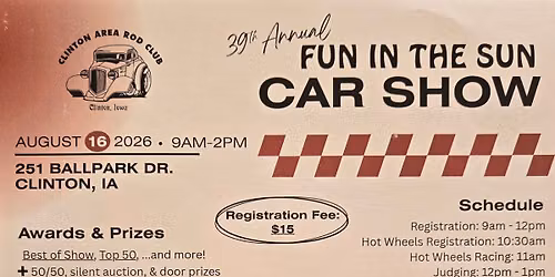 Fun in the Sun Car Show Clinton, IA