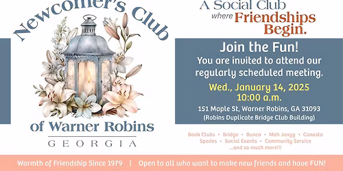 Newcomer's Meeting \u2014 All are Welcome!