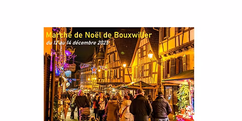 Nous serons présents sur le marché de Noël de Bouxwiller