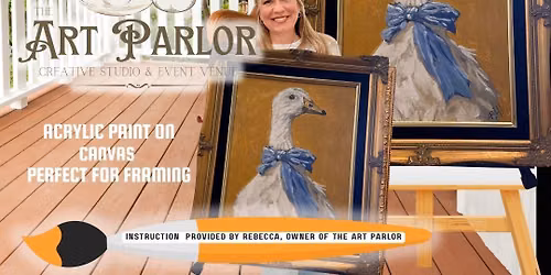 Front Porch Goose Painting Evening
