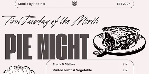 MONTHLY PIE NIGHT @THE KATZ