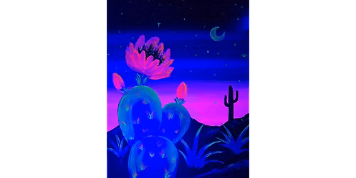 Blacklight Desert Bloom - Paint and Sip in Phoenix | Classpop!\u2122