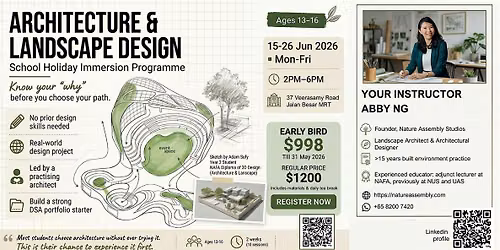 Architecture & Landscape Design School Holiday Programme (13-16 year old)