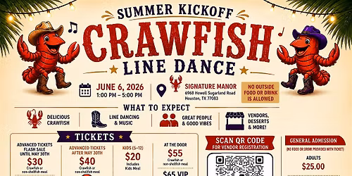 Summer Kickoff Crawfish and Line Dancing Event