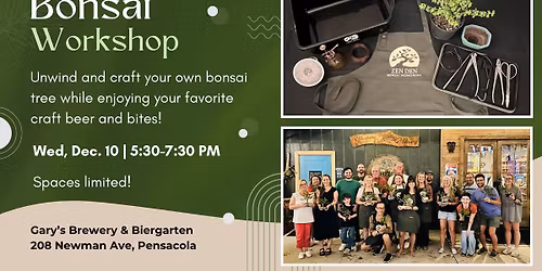 Bonsai Workshop at Gary's Brewery & Biergarten