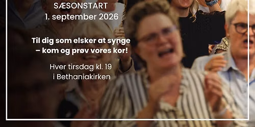 Aalborg Gospel Choir - S\u00e6sonstart Efter\u00e5r 2026