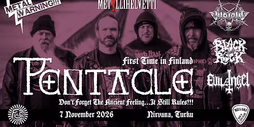 Pentacle (Hol), Vitriolic, Black Rock, Evil Angel @ Fuusio / Nirvana, Turku 7.11.